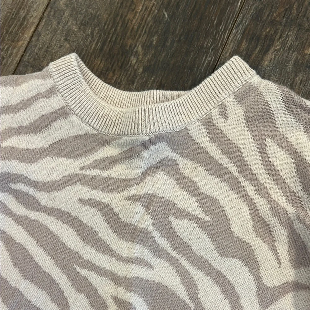 GAP brown zebra sweater dress